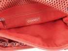 Chanel Red Perforated Leather Large Up In The Air Flap Bag