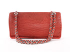 Chanel Red Perforated Leather Large Up In The Air Flap Bag