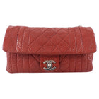 Chanel Vintage 2006 Red Perforated Leather Medium Flap Bag