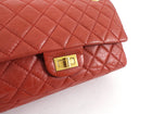Chanel Red Aged Leather Reissue 2.55 Double Flap Bag GHW
