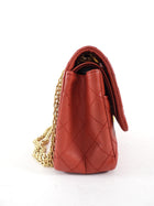 Chanel Red Aged Leather Reissue 2.55 Double Flap Bag GHW