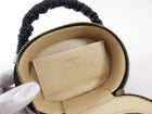 Chanel Black Leather Nano Ruch Top Handle Oval Evening Vanity Bag