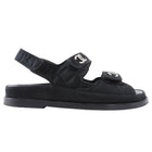 Chanel Black Fabric Quilted Crystal Strass CC Logo Dad Sandals - 35.5 / 6.5