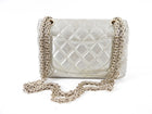 Chanel Silver Aged Leather Mini 2.55 Reissue Flap Bag