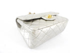 Chanel Silver Aged Leather Mini 2.55 Reissue Flap Bag