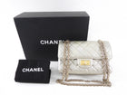 Chanel Silver Aged Leather Mini 2.55 Reissue Flap Bag