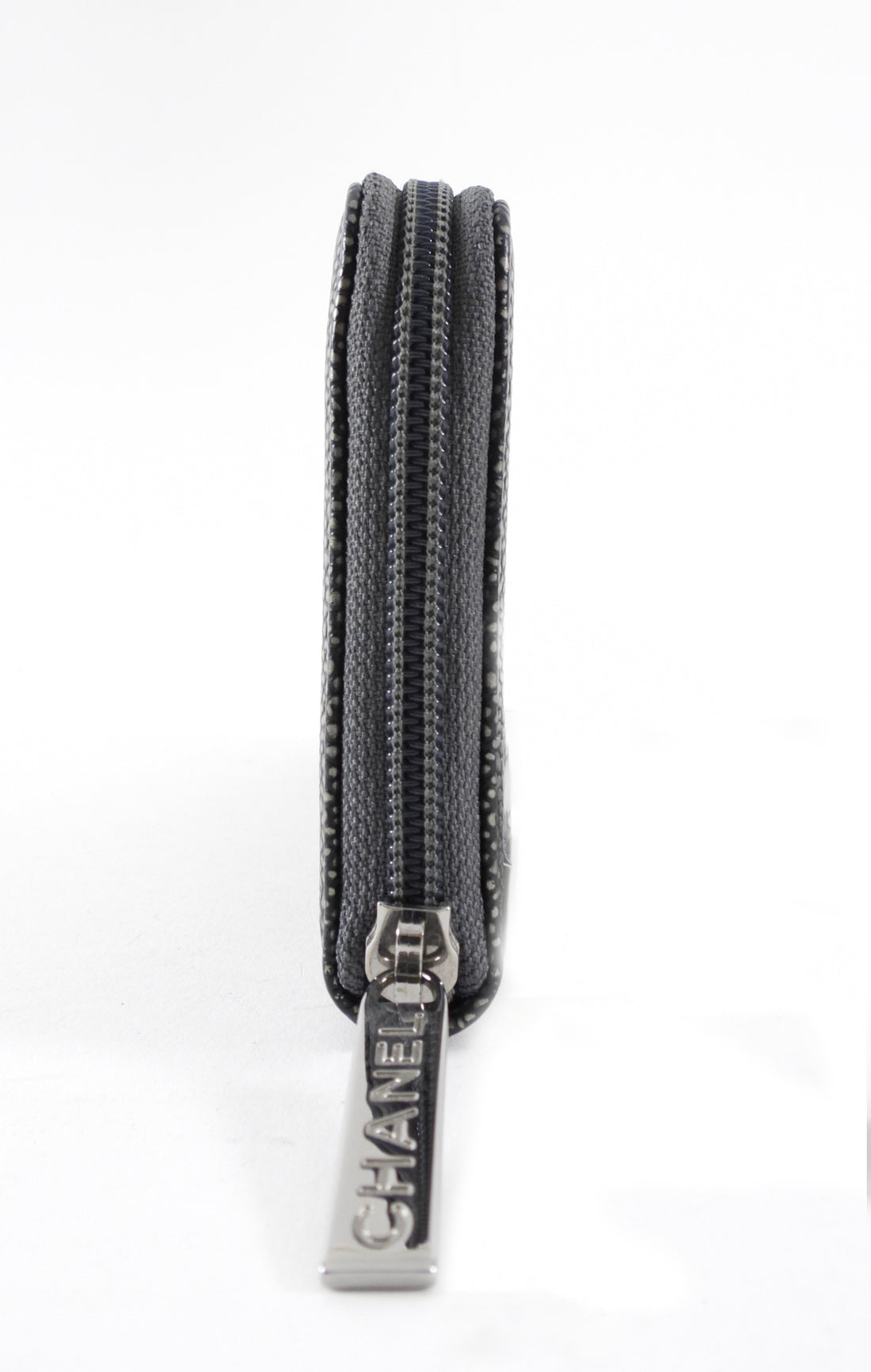 Chanel Timeless Classic CC Continental Zippy Wallet Pewter