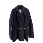 Chanel Sport 04A Navy Wool Double Faced Coat with Hook Belt - FR42 / M / 8
