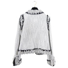 Chanel 04P Black White Fringe Tweed Jacket - FR42 / 8/10 / L
