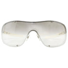 Chanel Sport Vintage 2000's White Grey Gradient Shield Sunglasses