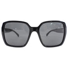 Chanel 5408 Black Square Sunglasses with White Logo at Temple