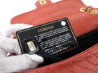 Chanel Surpique Chevron Red Quilted Small Flap Bag