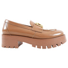 Chanel 2023 Tan Glossed Leather CC Tread Loafer - 37