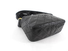 Chanel Vintage Black Quilted Leather Tassel Camera Bag