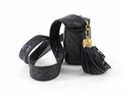 Chanel Vintage Black Quilted Leather Tassel Camera Bag