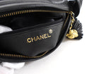 Chanel Vintage Black Quilted Leather Tassel Camera Bag