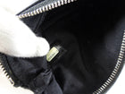 Chanel Black Leather Chevron Tassel Mini Zip Pouch