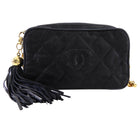 Chanel Vintage 1991 Black Mini Tassel Bijoux Camera Bag