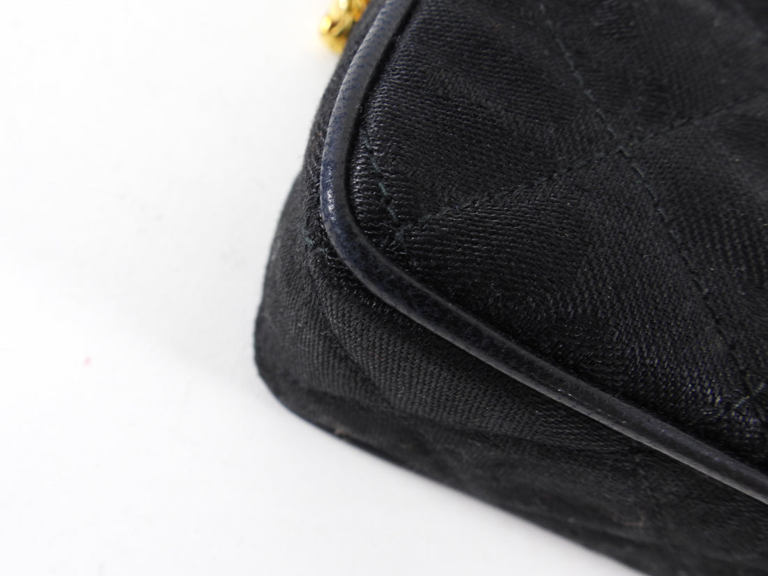 Chanel Vintage 1991 Black Mini Tassel Bijoux Camera Bag