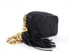 Chanel Vintage 1991 Black Mini Tassel Bijoux Camera Bag