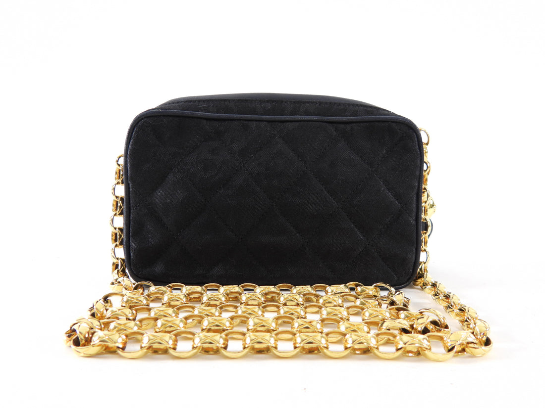 Chanel Vintage 1991 Black Mini Tassel Bijoux Camera Bag