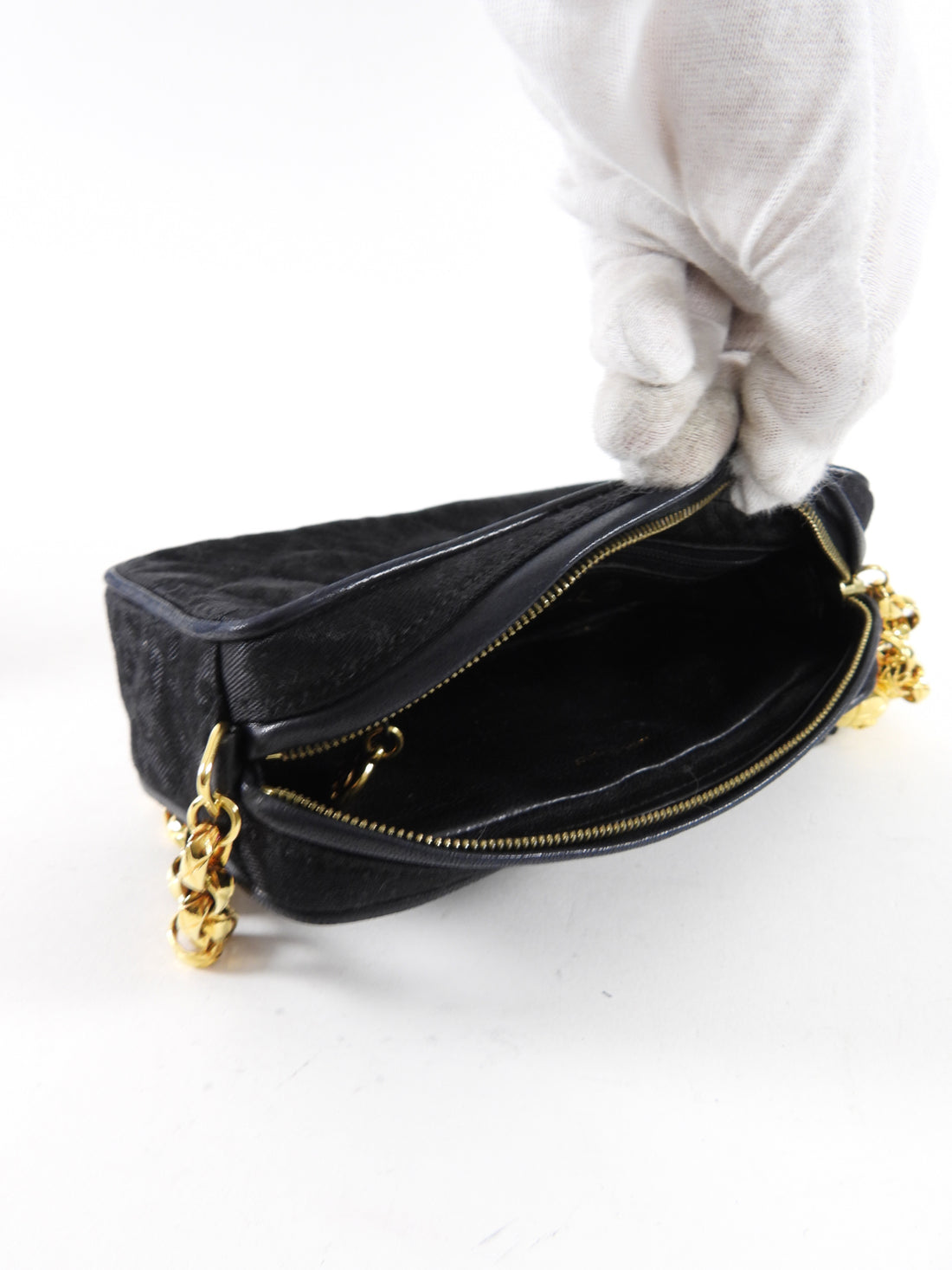 Chanel Vintage 1991 Black Mini Tassel Bijoux Camera Bag