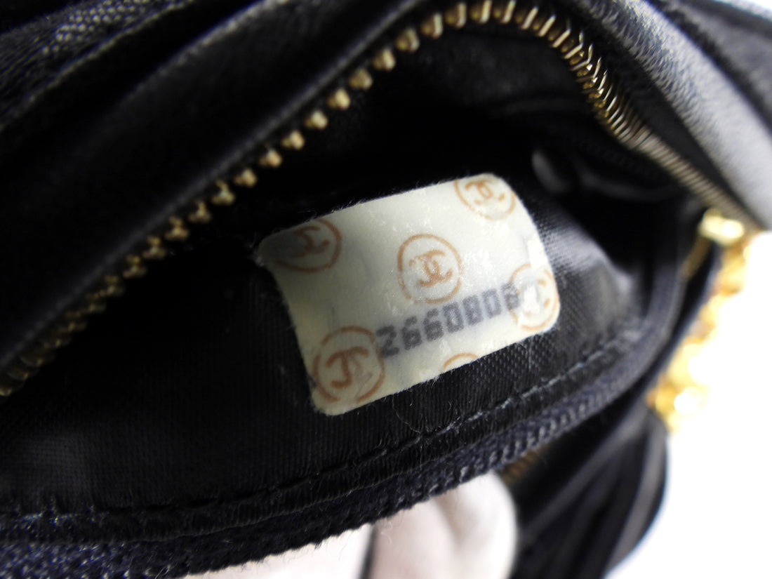 Chanel Vintage 1991 Black Mini Tassel Bijoux Camera Bag