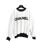 Chanel Vintage 1992 Original Iconic Archive Terry Logo Pullover Top - FR40 / M
