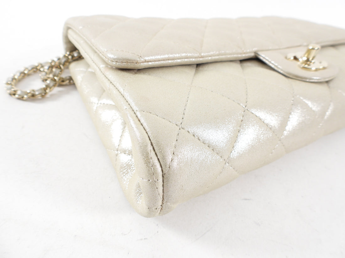 Chanel Light Champagne Gold Timeless Clutch Chain Flap Bag