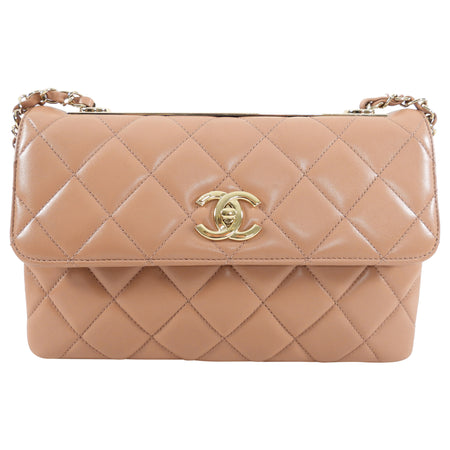 Chanel Beige Quilted Trendy CC Flap Bag