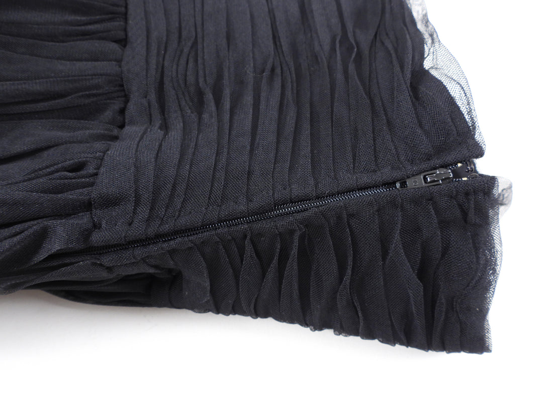Chanel Vintage 1992 Black Tulle Layered Skirt - FR40 / 29" waist