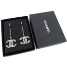 Chanel 19A CC Tweed Embellished Drop Earrings