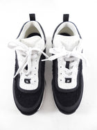 Chanel Black and White CC Tweed Trainer Sneakers - 36.5 / 6.5