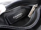 Chanel Uniform Black Quilt Leather Crossbody Flat Pouch Bag