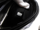 Chanel Uniform Black Quilt Leather Crossbody Flat Pouch Bag