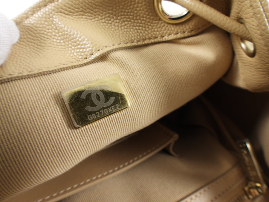 Chanel Beige Caviar Leather Urban Spirit Backpack GHW
