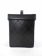 Chanel Vintage 1994 Black Quilted Leather Box Vanity Case Bag