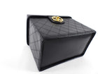 Chanel Vintage 1994 Black Quilted Leather Box Vanity Case Bag