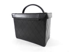 Chanel Vintage 1994 Black Quilted Leather Box Vanity Case Bag