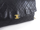 Chanel Black Quilted Leather Vintage Two Way Envelope Flap Chain Bag
