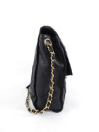 Chanel Black Quilted Leather Vintage Two Way Envelope Flap Chain Bag