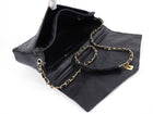 Chanel Black Quilted Leather Vintage Two Way Envelope Flap Chain Bag