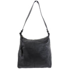 Chanel Vintage 1997 Black Leather CC Small Hobo Shoulder Bag