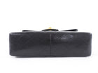 Chanel Vintage 1997 Black Lambskin Leather Jumbo CC Flap Bag