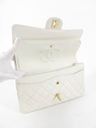 Chanel Vintage 2000 White Medium Classic Double Flap Bag GHW