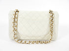 Chanel Vintage 2000 White Medium Classic Double Flap Bag GHW