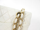 Chanel Vintage 2000 White Medium Classic Double Flap Bag GHW