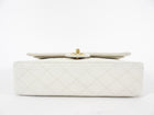 Chanel Vintage 2000 White Medium Classic Double Flap Bag GHW
