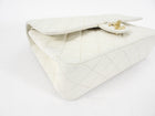 Chanel Vintage 2000 White Medium Classic Double Flap Bag GHW