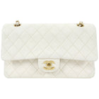Chanel Vintage 2000 White Medium Classic Double Flap Bag GHW